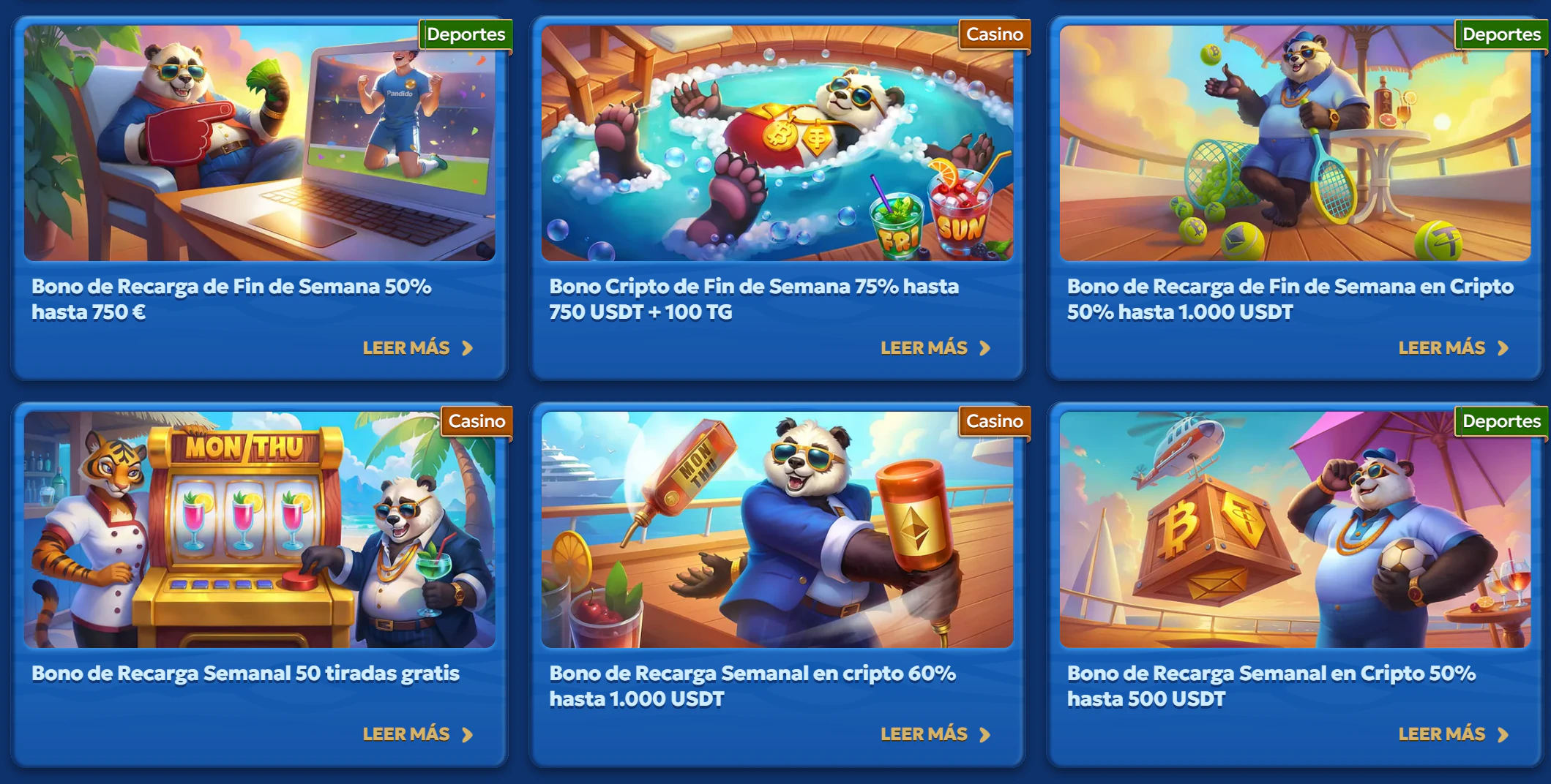 Pandido Casino: promociones para cada semana